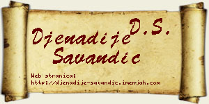 Đenadije Savandić vizit kartica